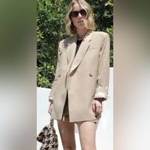 NWT Anine Bing Cream Blazer Modern Minimalist Suit Jacket Oversized